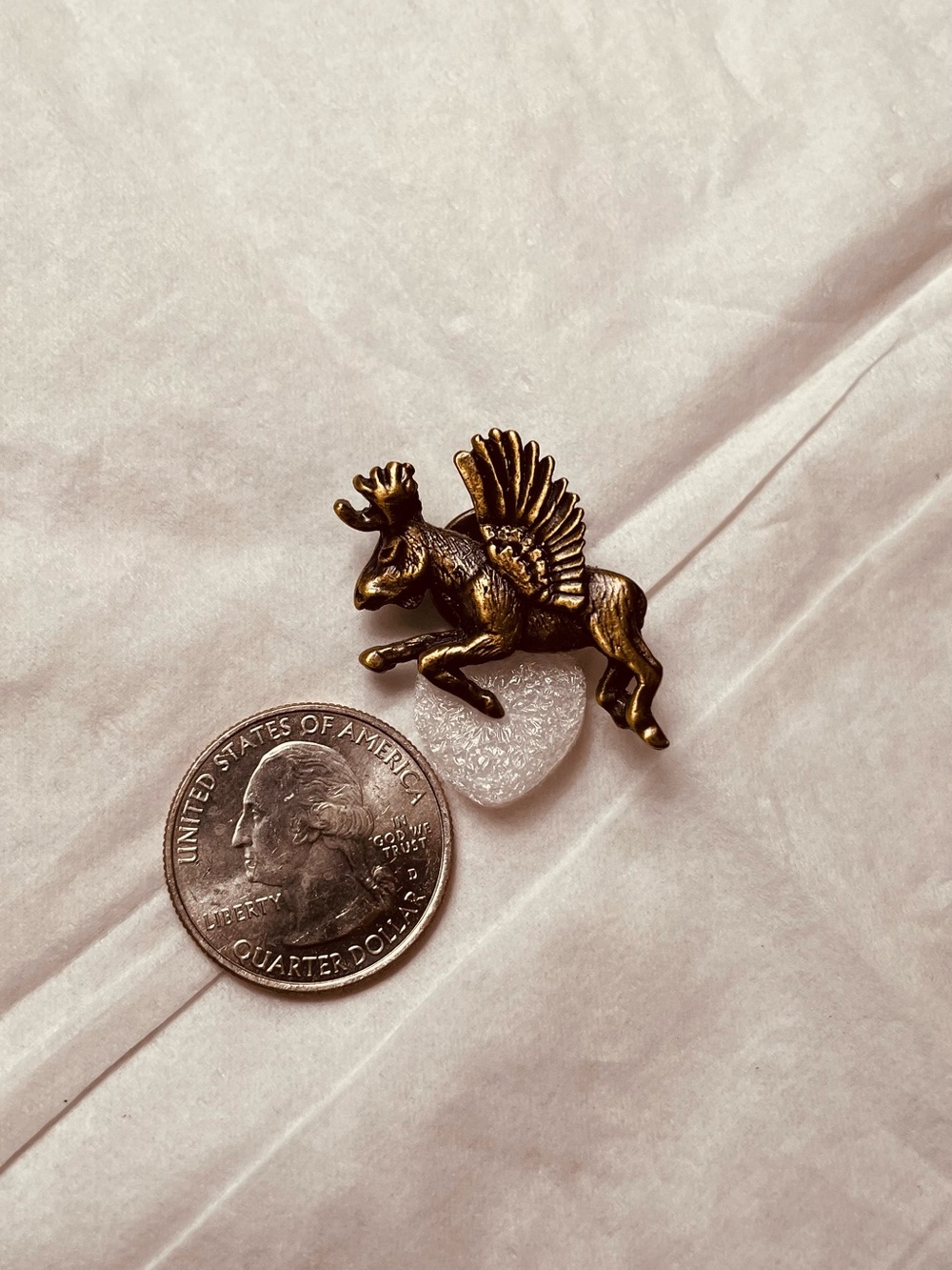 Bronze Pegasus Winged Horse Tac Pin